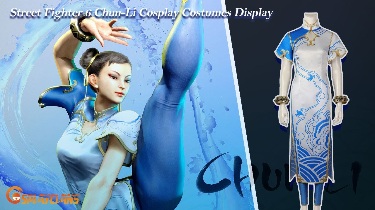Street Fighter 6 Chun-Li Cosplay Costumes Display - YouTube