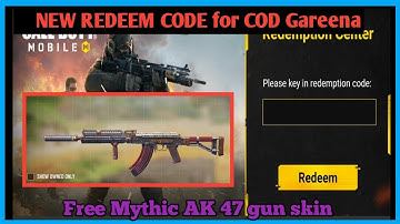 NEW REDEEM CODE  for CODM garena Version