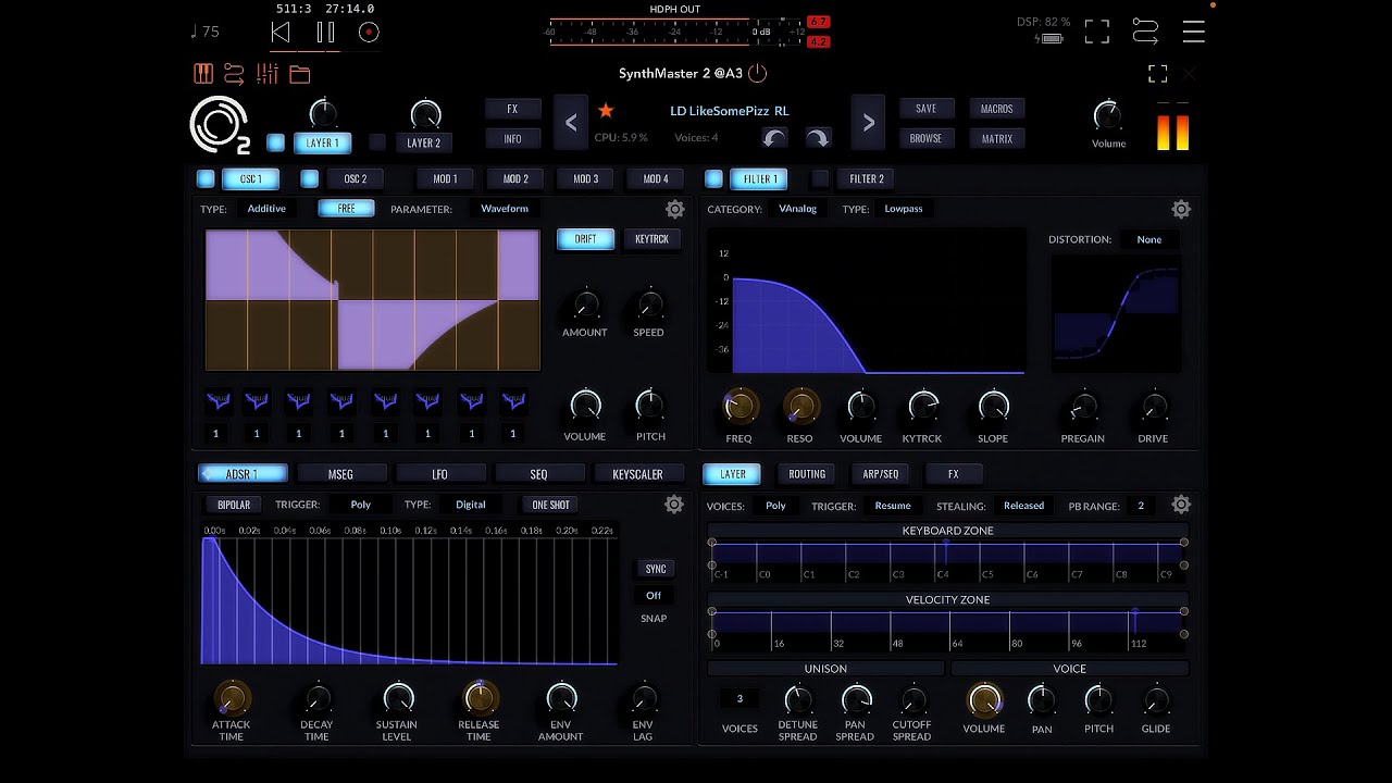 Synth One & Synth Two - PlayBeat 4 + Battalion + Rubato [iPad AUM]