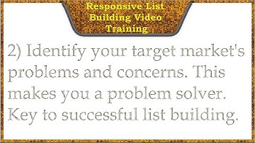 Responsive List Building Training part 1