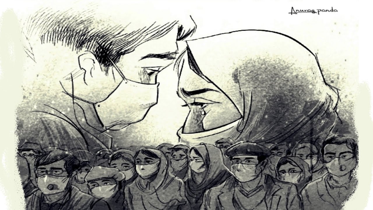 Drawing on Corona Virus | Charcoal Sketch | Pencil Sketch by Charcoal Magic