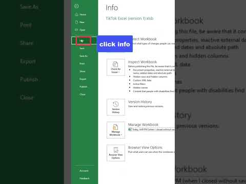 recover unsaved files in Excel..... #excel #like #software #accounting #exceltips #bhfyp #like #sho