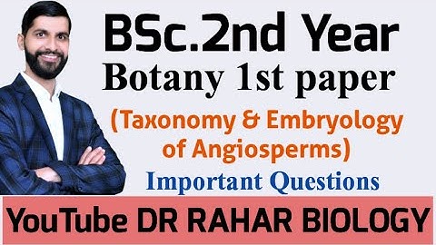 bsc 2nd year botany 1st paper important questions 2024