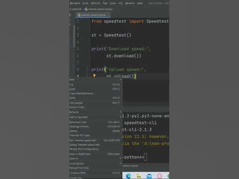 Internet Speed Test Using Python #shorts - YouTube