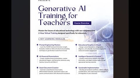 Generative AI Training for Educators | Prompt Engineering, AI Tools, Smart Content Creation (2025)