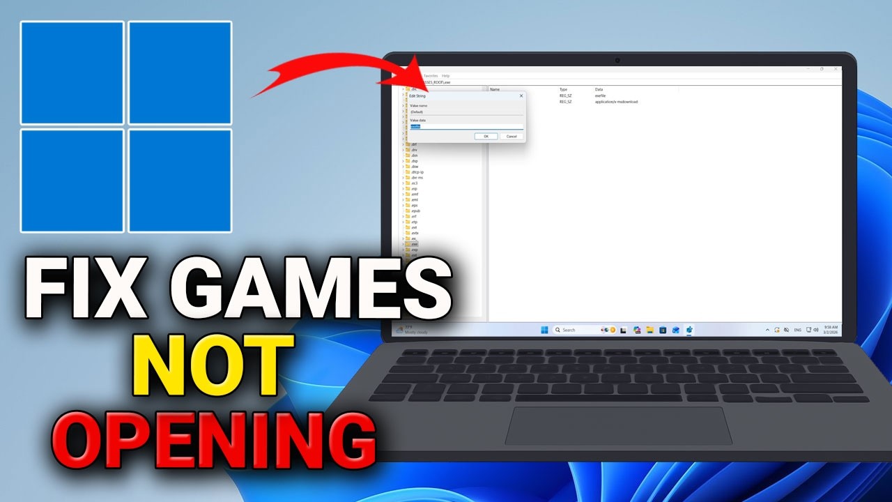 How To Fix Games Not Opening On Windows 11 (Registry Editor Fix 2026 ...