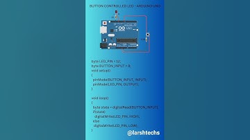 Button controlled LED - Arduino UNO #arduino #electronics #project #tech #iot #tutorial #led #coding