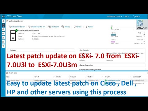 How to update latest patch on ESXi 7.0 ? | ESXi patch update from ESXi 7.0U3l to ESXi 7.0U3m