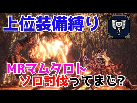 Mhw I 世界初 上位装備縛りでmrマムタロトをソロ討伐ってマジ チャアク Youtube