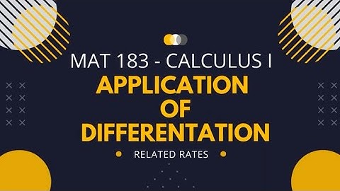 MAT183 - CALCULUS 1 (Video Presentation)