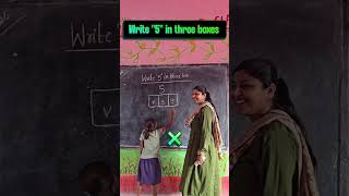 write 5 in three boxes #trending #youtubeshorts #viralvideos #learning #challenge