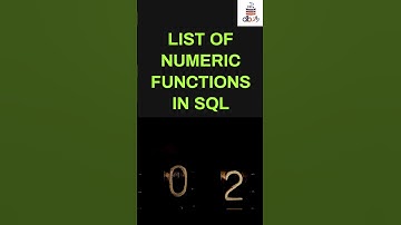 List of Numeric Functions in SQL| SQL Numeric Functions| SQL Functions #database #sql #dbwala