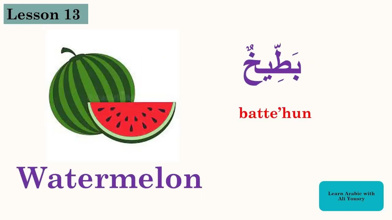 Lesson 13 Learn Arabic With Ali Yousry Learn Food In Arabic Language Lesson 13 Learn Arabic With Ali Yousry Learn Food In Arabic Language