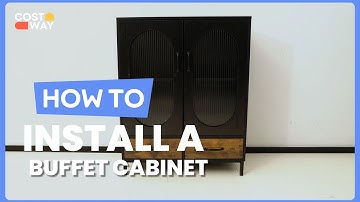How to Install the Kitchen Industrial Buffet Cabinet  | JV10514 #costway #howto