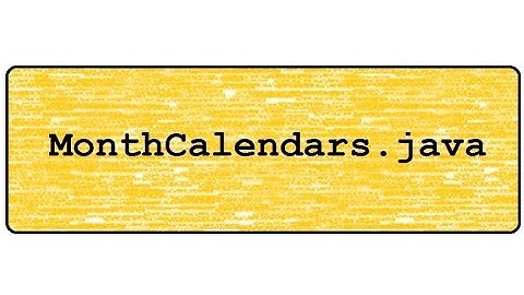 Java program MonthCalendars.java explained