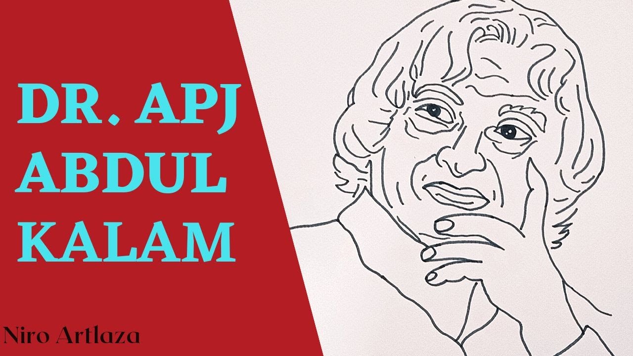How To Draw APJ Abdul Kalam Easily | Step by Step | APJ Abdul Kalam ...