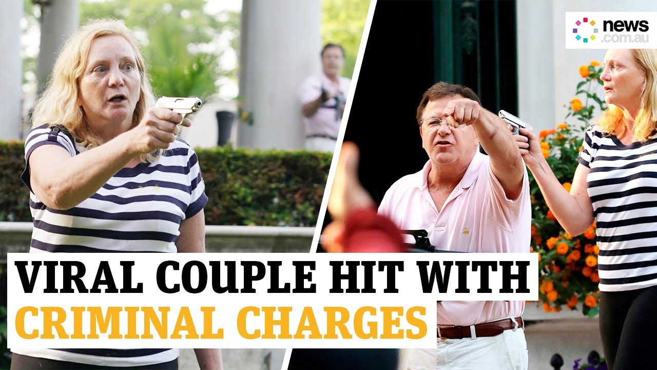 Viral couple who aimed guns at BLM protestors hit with criminal charges