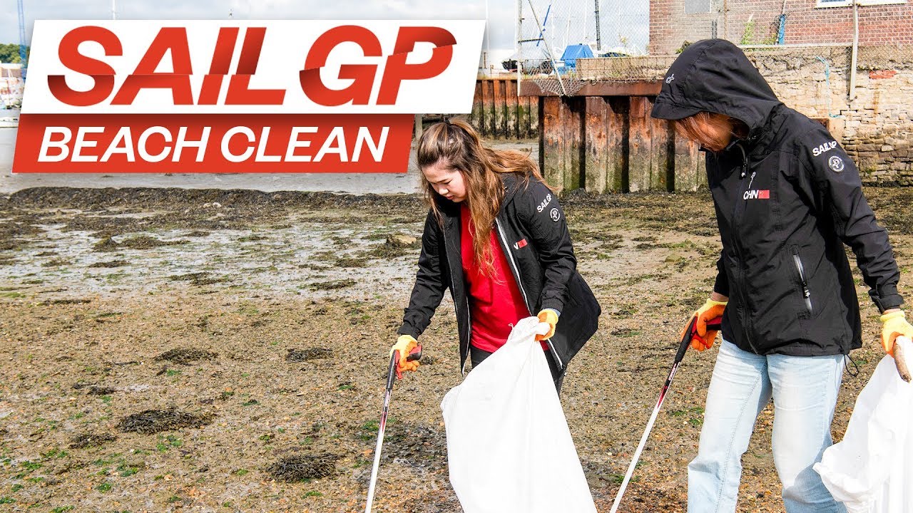 Keep Our Seas Clean // Beach Clean // Cowes SailGP sailing la vagabonde