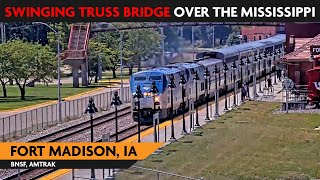Fort Madison, Iowa, USA | Virtual Railfan LIVE !