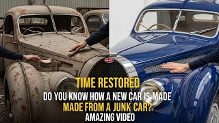 From Rust to Perfection: 1937 Bugatti Type 57 | 😯🤫 | ASMR (full process)