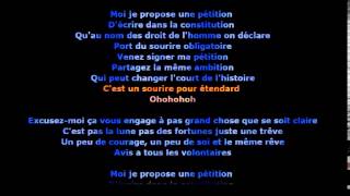 Video thumbnail of "Chantons ! Mickaël Miro Ma pétition (parole/lyrics)"