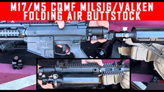 M17 M5 CQMF DI68  Milsig Vallken Folding Air Buttstock Adapter With Gen3 Locking Mechanism #mcs