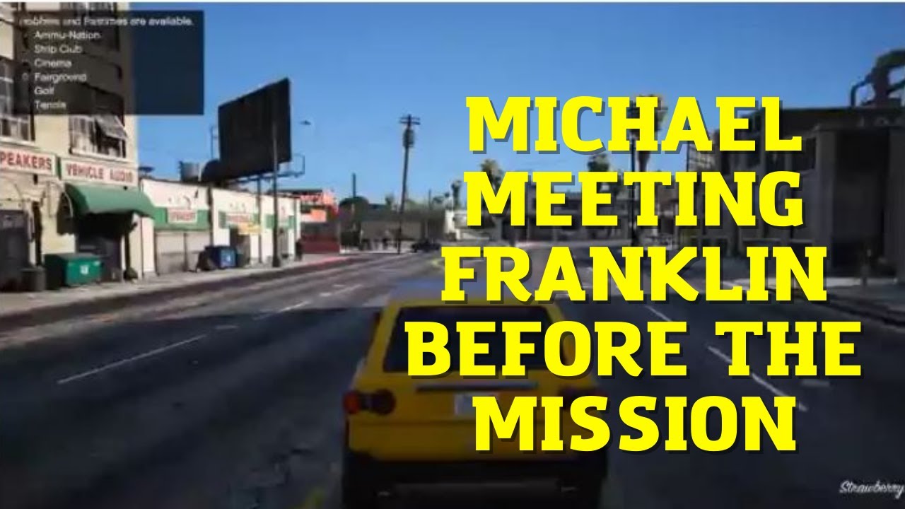 Michael meeting Franklin before the mission Grand Theft Auto GTA 5 game ...