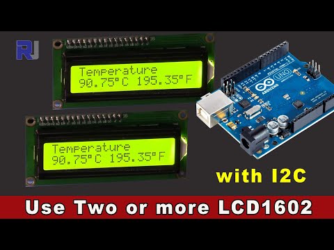 How to use multiple LCD1602 I2C or LCD2004 display with Arduino