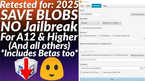 Save Blobs for A12 & UP devices No Jailbreak| Save SHSH Blobs without Jailbreak | BlobSaver Tutorial