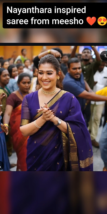 Nayanthara inspired saree from meesho ❤️😘#nayanthara#saree#meesho#celebrityoutfit#trending#viral