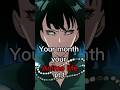 Your month your anime life short animedit 2023 shorts viral anime birt.ay