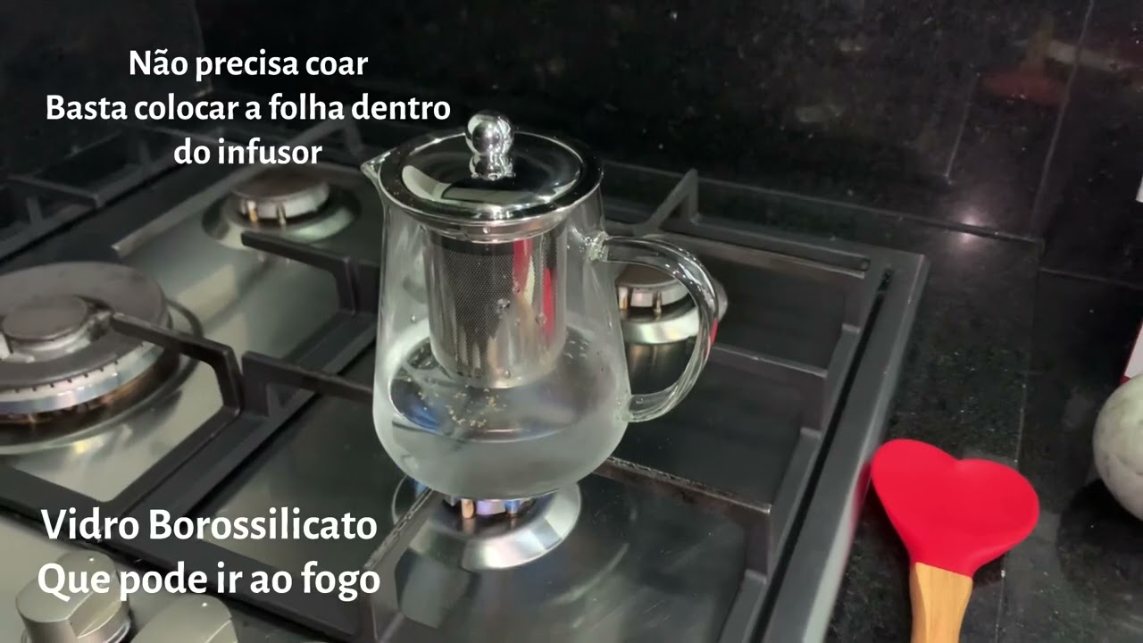Chaleira de Vidro Transparente que pode ir ao fogo