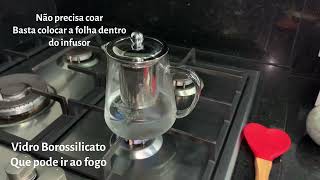 Chaleira de Vidro Transparente que pode ir ao fogo