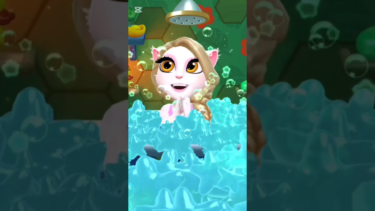 My Talking Angela 2 is brushing her teeth,#shortvideo#