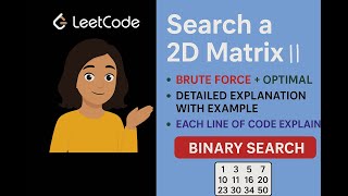 LeetCode 240: Search a 2D Matrix II – Brute Force + Efficient Staircase Search