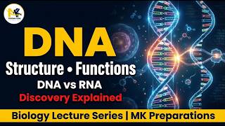 DNA Complete Lecture | Discovery, Structure, Function &amp; DNA vs RNA | MK Preparations