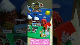 MAQUETA DE LA REGIÓN SIERRA #maquetasescolares #maquetadelaregionsierra