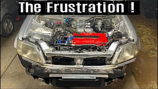 The Reality Of Working On Cars | B16 Turbo CRV First Start on Hondata S300