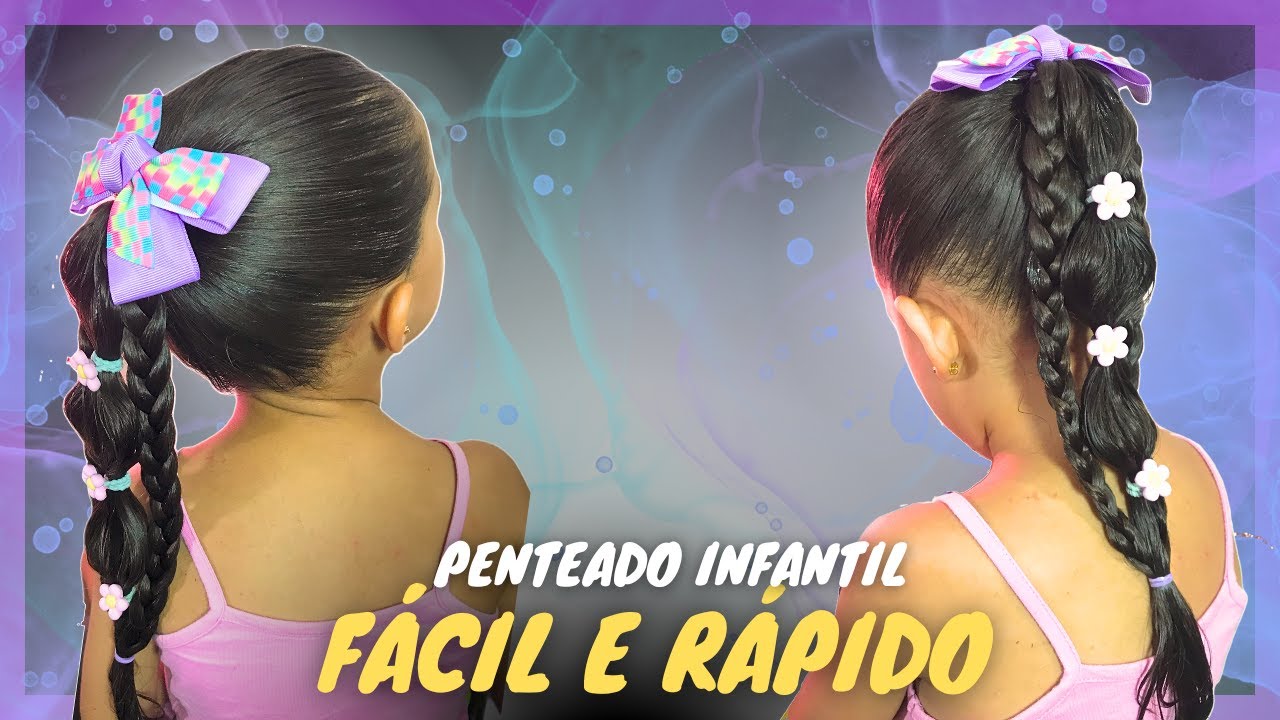😱RABO DE CAVALO INCRÍVEL COM XUXINHAS: como fazer um penteado infantil fácil e rápido