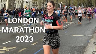 🇬🇧 LONDON MARATHON 2023, FILMED NEAR BIG BEN, 48.000 MARATHON RUNNERS BRAVE THE RAIN, 4K