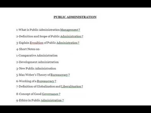 public administration definition