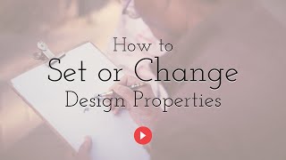 How to Set or Change Design Properties in PixTeller Graphic Maker
