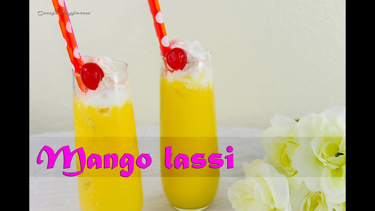 Mango lassi - Mango based Indian beverage with creamy yogurt - Beverage special by crazy4veggie | Crazy4veggie