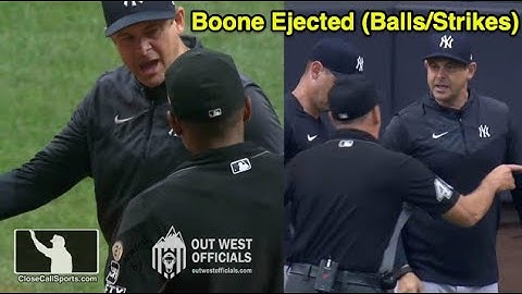 Ejection 165 - Aaron Boone is Thrown Out After Reviewing Edwin Moscoso