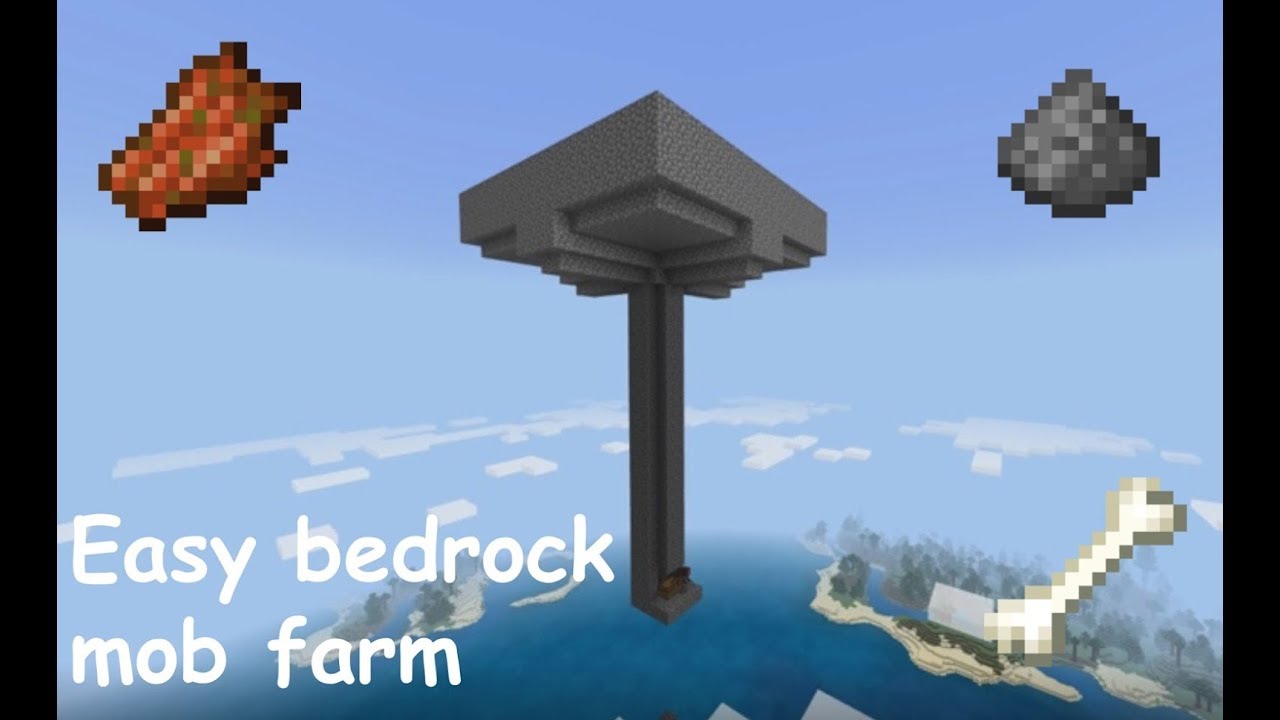 Easy Minecraft Bedrock and Java Mob Farm