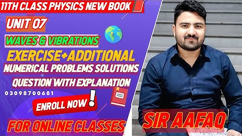 11th class Physics Unit 7 Exercise Numerical Solution Hindi /Urdu |11th Physics Waves and Vibrations