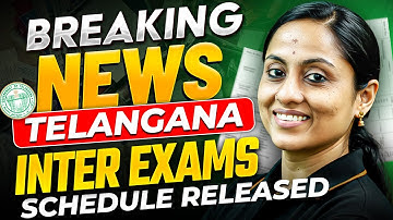 breaking news || Telangana inter exams schedule released