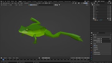 Frog Low Poly Modelling and Texturing Blender