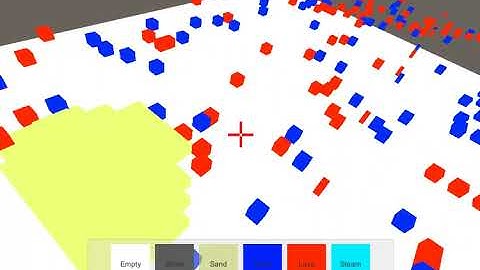 3D Falling Sand Cellular Automaton - (Raytrace on GPU) Fast Parallel Calculations