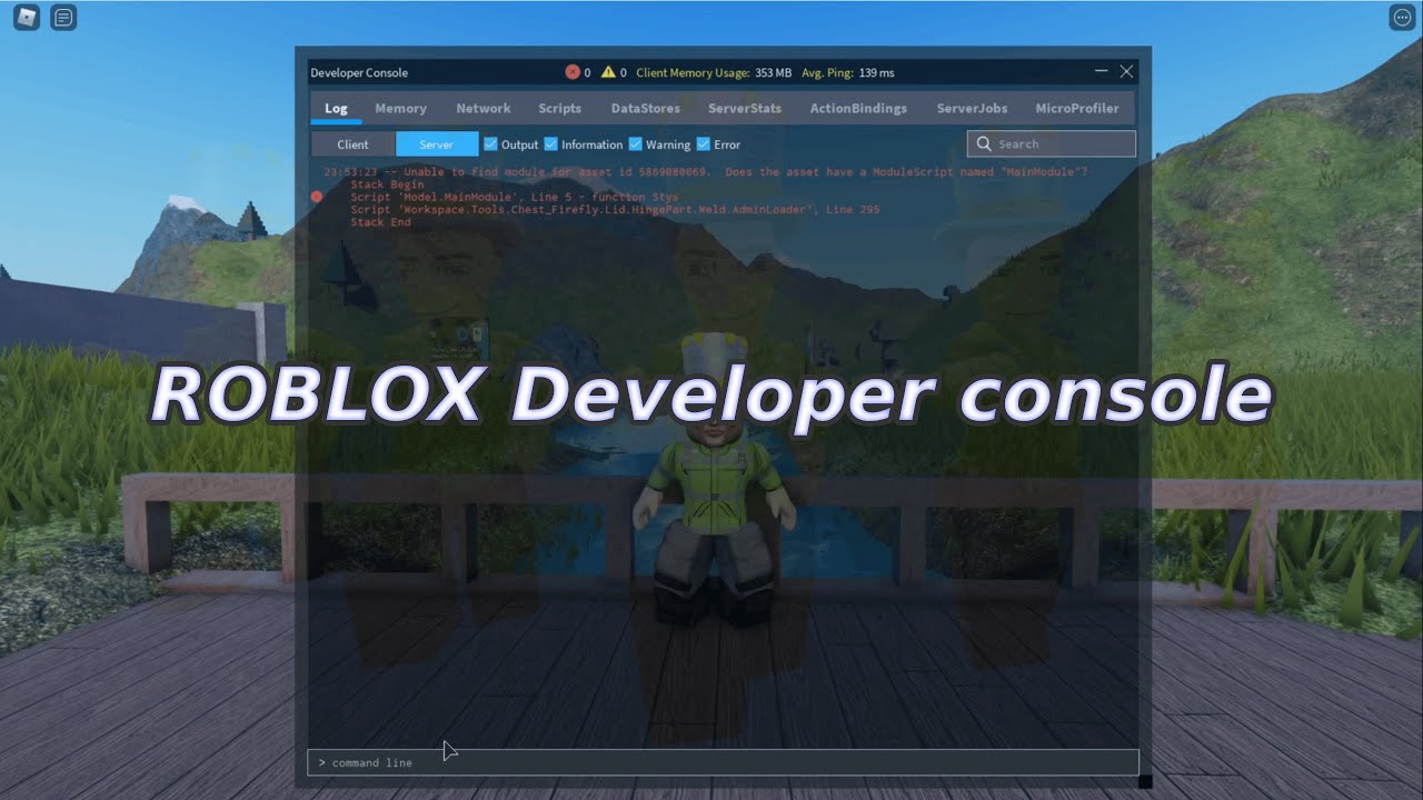 ROBLOX STUDIO  How to use the Output/Developer Console (Parts, WalkSpeed,  JumpPower) 